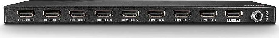 HDMI Skirstytuvas - LINDY 8 Prievadų HDMI 18G Skirstytuvas 3840x2160@60Hz HDMI 2.0 EDID Emuliacija
