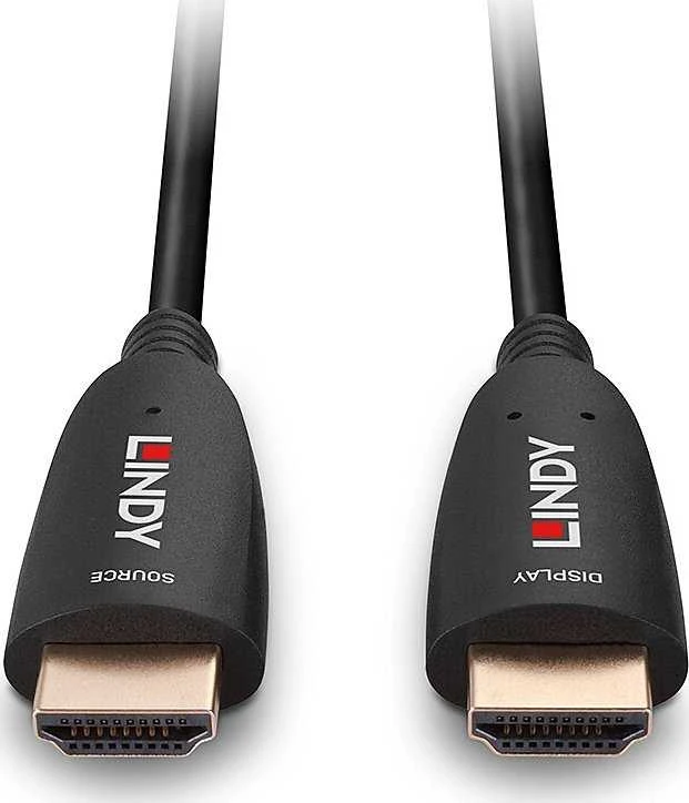 HDMI Laidas - LINDY Šviesolaidinis HDMI 8K60 Laidas, M/M, AOC, 48Gbps, 100 m, Juodas