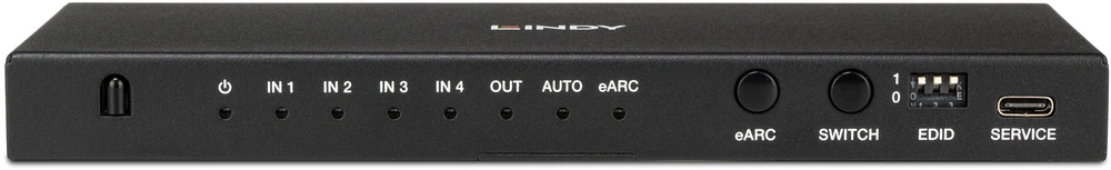 HDMI Jungiklis - LINDY 4 Prievadų HDMI Jungiklis, 8K@60Hz, 48Gbit/s, Juodas