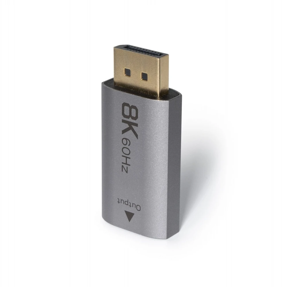 Adapteris - LINDY DisplayPort į HDMI Aktyvus Keitiklis, 8K60Hz, 3840x2160@120Hz, 48Gbps, Pilkas