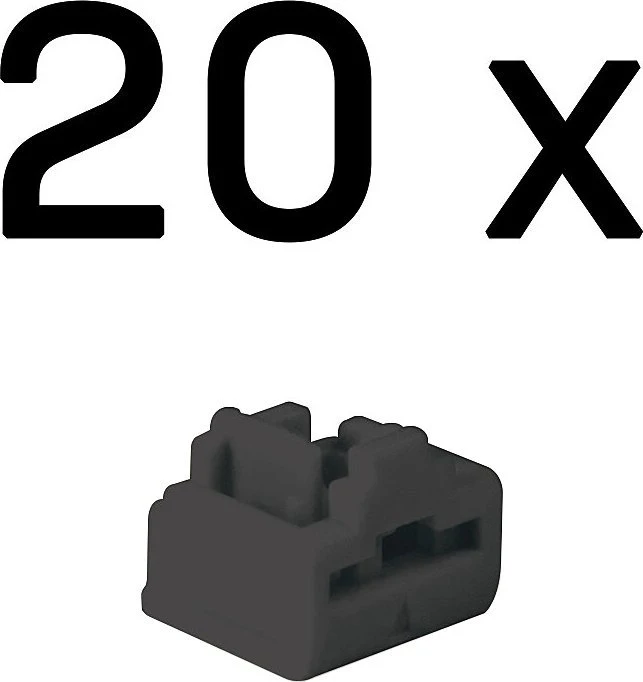 Tinklo Priedas - LINDY RJ45 Prievado Blokatorius, ABS Juodas, 20 vnt.