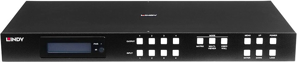 AV Matrix - LINDY AV Matrix 4x4 HDMI 4K60 Multi-View Matrica su Vaizdo Sienos Didinimu