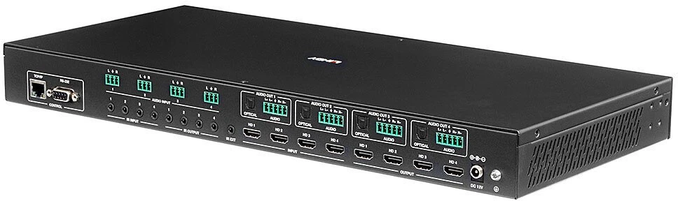 AV Matrix - LINDY AV Matrix 4x4 HDMI 4K60 Multi-View Matrica su Vaizdo Sienos Didinimu