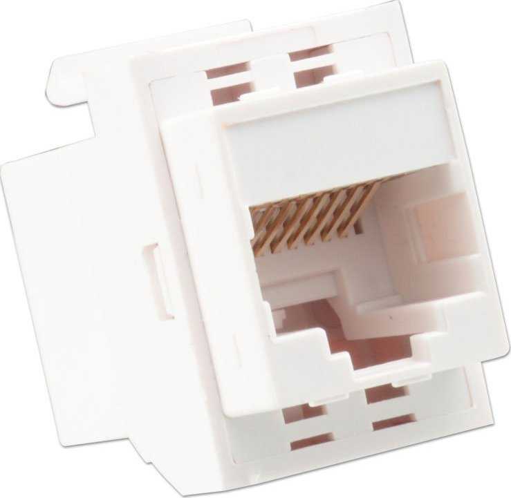 Lindy Lindy 60743 Keystone lizdas (modulinė jungtis) CAT6 RJ45, balta
