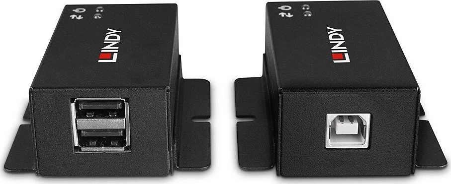 USB Prailginimas - LINDY 2 Prievadų USB 2.0 Cat.6 Prailginimas, 50 m, Juodas