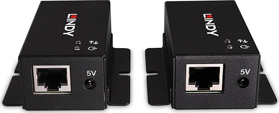 USB Prailginimas - LINDY 2 Prievadų USB 2.0 Cat.6 Prailginimas, 50 m, Juodas