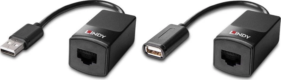 USB Prailginimo Kabelis - LINDY USB 1.1 Cat.6 Prailginimo Kabelis, 12Mbps, 60 m