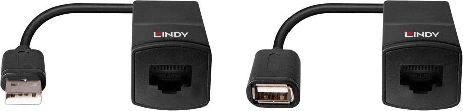 USB Prailginimo Kabelis - LINDY USB 1.1 Cat.6 Prailginimo Kabelis, 12Mbps, 60 m