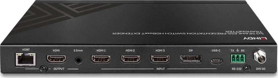 AV Jungiklis - LINDY 5 Prievadų Sklandaus Perdavimo Jungiklis HDBaseT 4K@60Hz