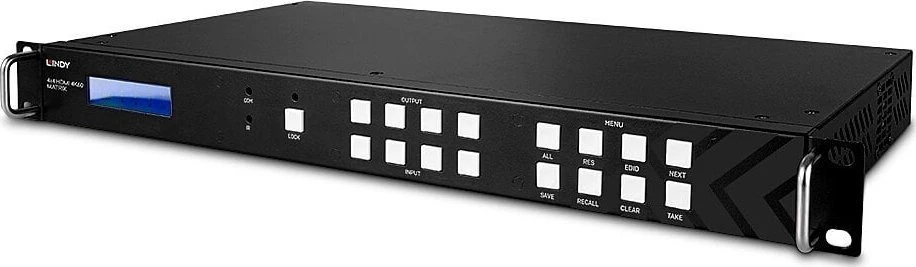 AV Matricos Jungiklis - LINDY 4x4 HDMI 4K60 Matrica, 4x4 Jungimas, Vaizdo Sienos