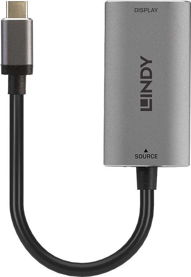 Adapteris - LINDY USB Type C į HDMI 8K60 Konverteris, Pilkas