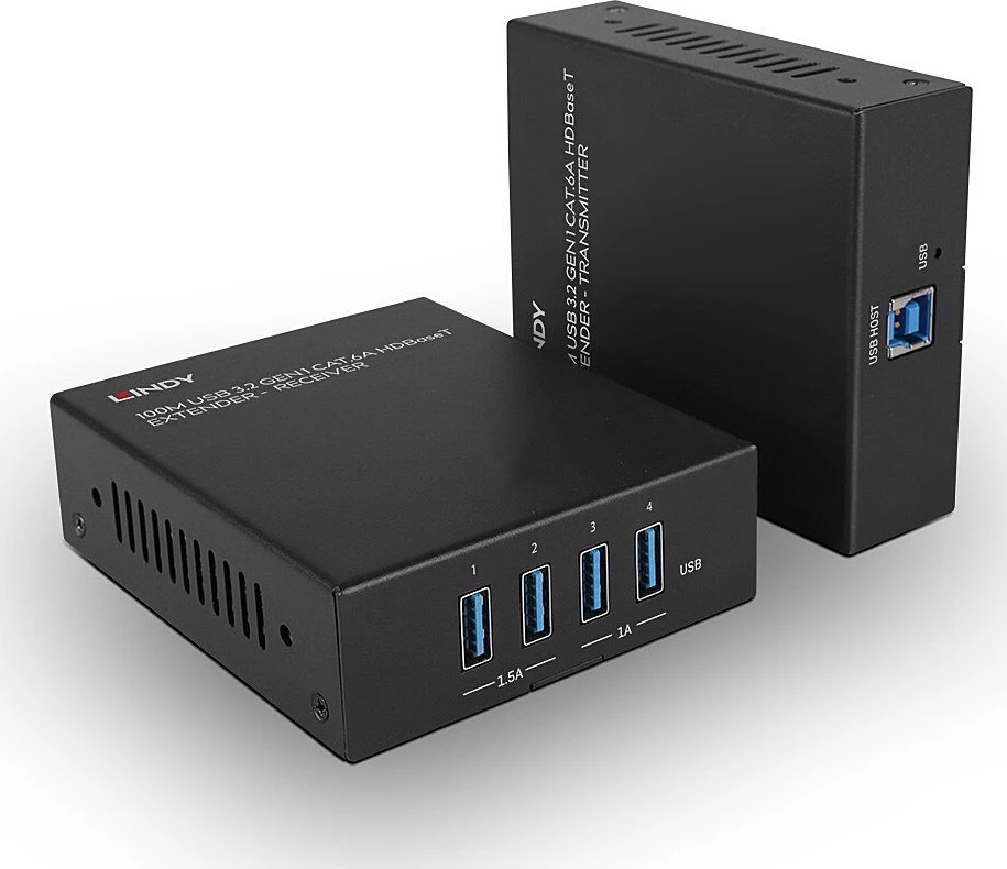Tinklo Plėtiklis - LINDY Cat.6A USB 3.2 Gen 1 HDBaseT Plėtiklis 10 m