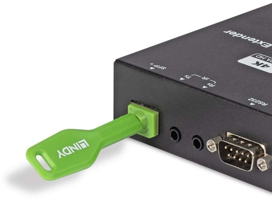 Tinklo Priedas - LINDY SFP Prievado Blokatorius 10 vnt. + Raktas, Žalias