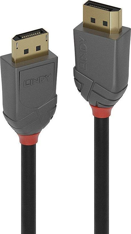 Lindy DisplayPort 1.4, Anthra Line 8K UHD M/M, juodas, 1m