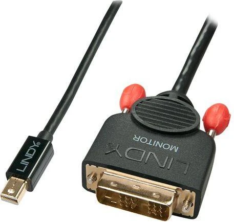 Lindy Adapteris - Mini DisplayPort į DVI 1m 1920x1200@60Hz Nikelio Danga