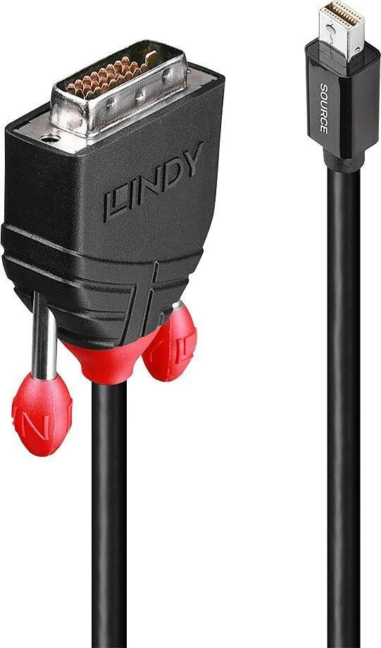 Lindy Adapteris - Mini DisplayPort į DVI 1m 1920x1200@60Hz Nikelio Danga
