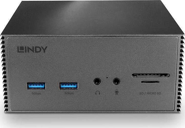 Lindy DST-Pro 101 doko stotelė su USB ir kortelių skaitytuvu