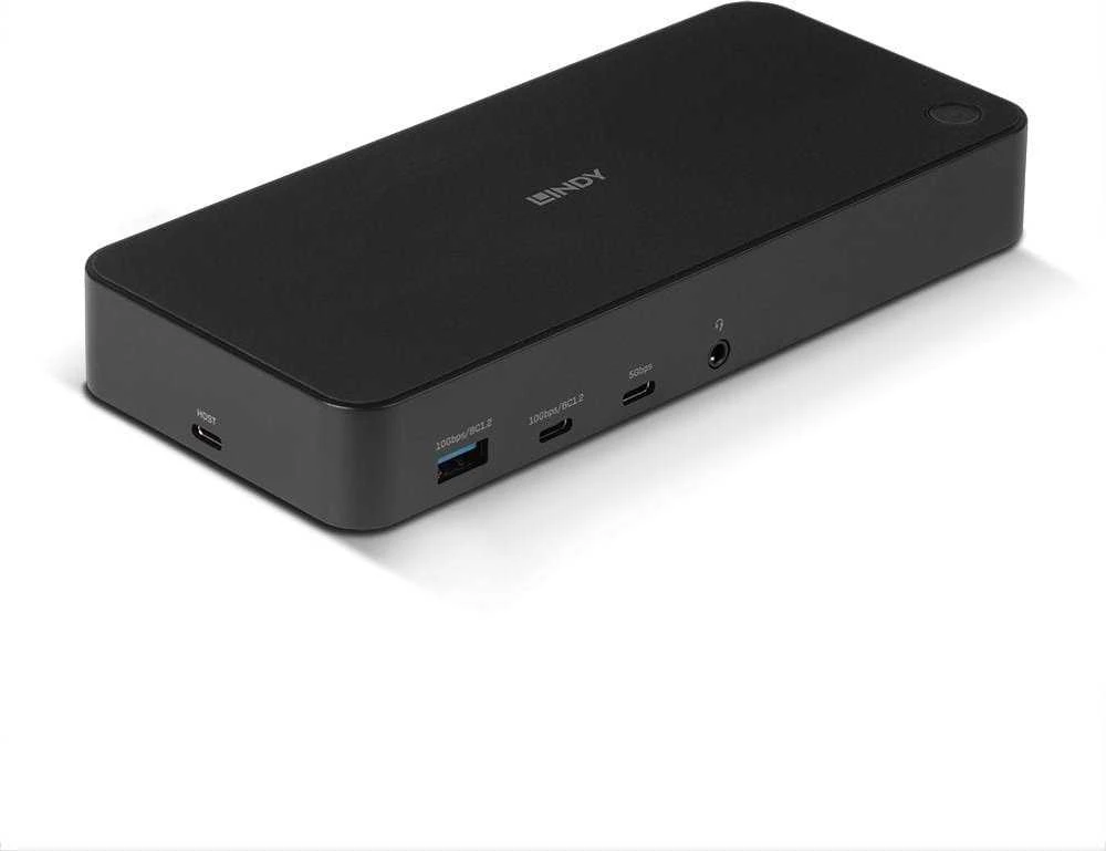 Nešiojamojo Kompiuterio Dokavimo Stotis - LINDY Plugable DST-Pro Universal 3x4K USB-C/Type A 100W, Juoda