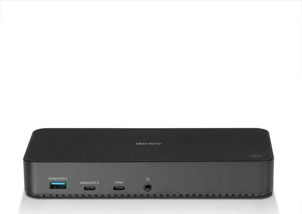 Nešiojamojo Kompiuterio Dokavimo Stotis - LINDY Plugable DST-Pro Universal 3x4K USB-C/Type A 100W, Juoda
