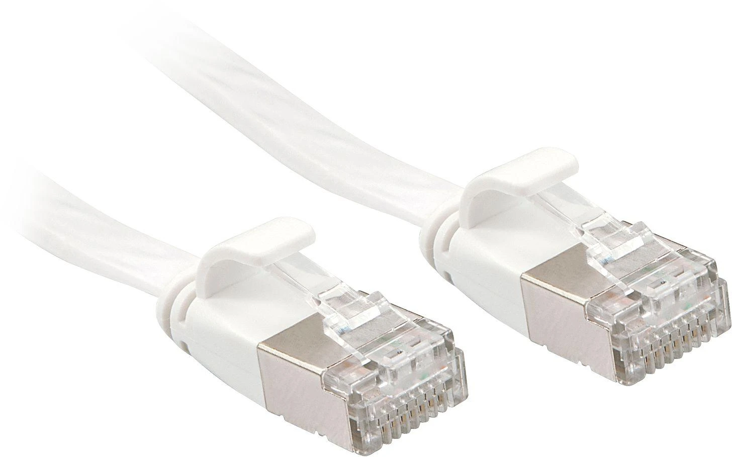 Tinklo Kabelis - LINDY Cat.6A U/FTP Plokščias Tinklo Kabelis, RJ45, M/M, 500MHz, 32AWG, 1 m, Baltas