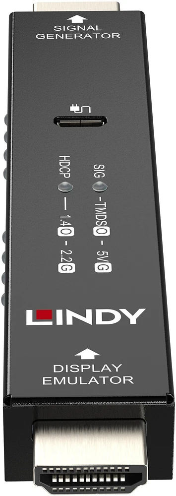 HDMI Signal Generator & Ekranas Emulator - Lindy HDMI 4K60 Signalo Generatorius ir Ekrano Emuliatorius 3840x2160@60Hz Metalinis Korpusas Juodas