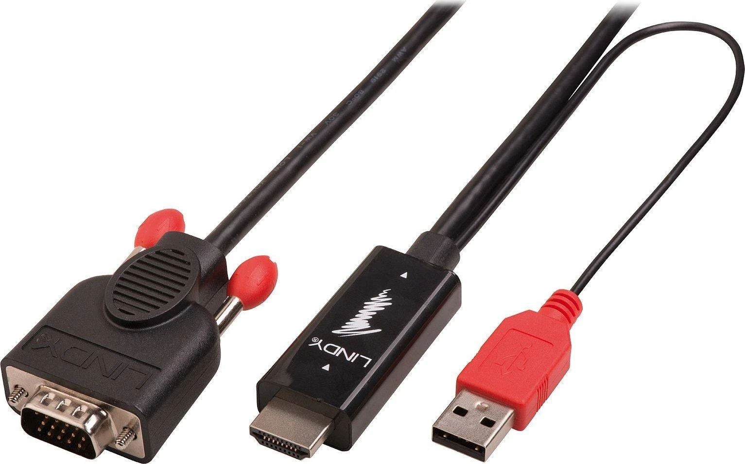 Lindy Adapteris - HDMI į VGA 1m 1920x1200 4.95Gbps Nikelio Danga