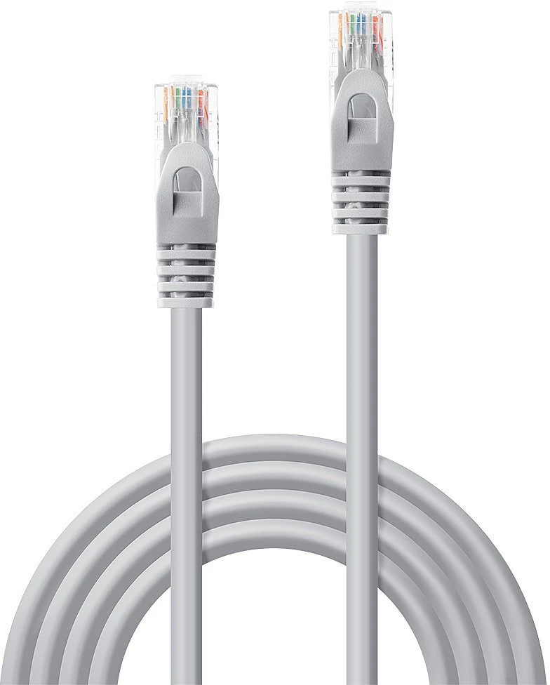 Tinklo Kabelis - LINDY Cat.5e U/UTP Tinklo Kabelis, RJ45, M/M, 100MHz, CCA, 5 m, Pilkas