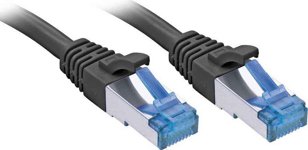 Tinklo Kabelis - LINDY Cat.6A S/FTP TPE Tinklo Kabelis, RJ45, M/M, 500MHz, 10 m, Juodas