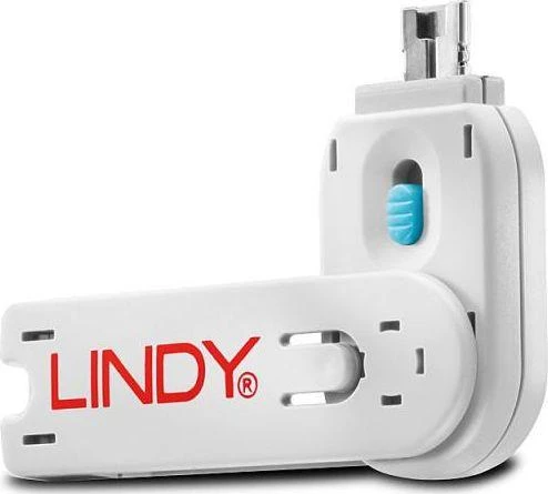 USB Priedas - LINDY USB A Prievado Blokavimo Raktas 18x75,16x12mm ABS Mėlynas