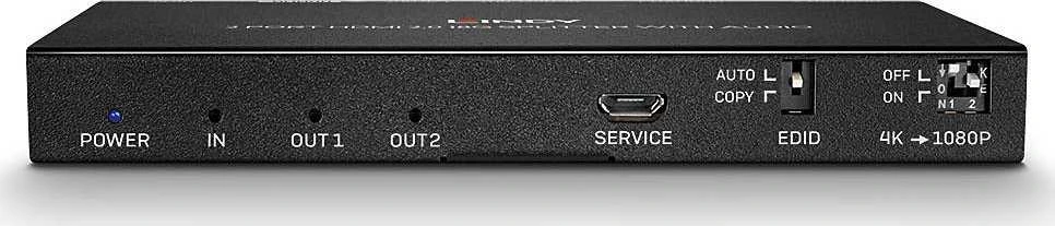 HDMI Skirstytuvas - LINDY 2 Prievadų HDMI Skirstytuvas 18G 4096x2160@60Hz Garso Išgavimas ir Sumažinimas