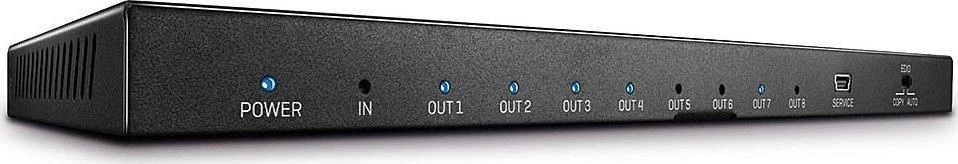 HDMI Skirstytuvas - LINDY 8 Prievadų HDMI 18G Skirstytuvas 3840x2160@60Hz HDMI 2.0 EDID Emuliacija