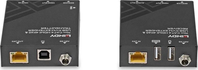 KVM Ilgintuvas - LINDY Cat.6 HDMI 4K60, USB ir Garso KVM Ilgintuvas 18Gbps 70 m