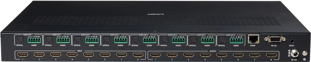 AV Matricos Jungiklis - LINDY 8x8 HDMI 4K60 Bepertraukis Multi-View Matrica 3840x2160