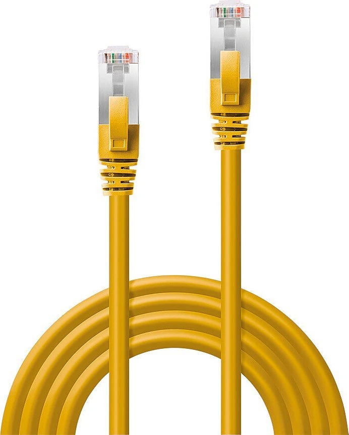 Tinklo Kabelis - LINDY Cat.6A S/FTP LSZH Tinklo Kabelis, RJ45, M/M, 500MHz, 0.3 m, Geltonas