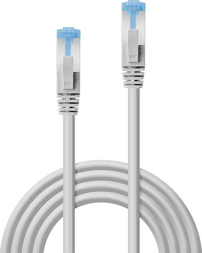Tinklo Kabelis - LINDY Cat.6A S/FTP TPE Tinklo Kabelis, RJ45, M/M, 500MHz, 0.5 m, Pilkas