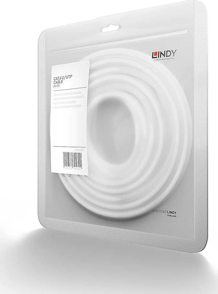 Tinklo Kabelis - LINDY Cat.6 U/UTP Tinklo Kabelis, RJ45, M/M, 250MHz, 3 m, Baltas