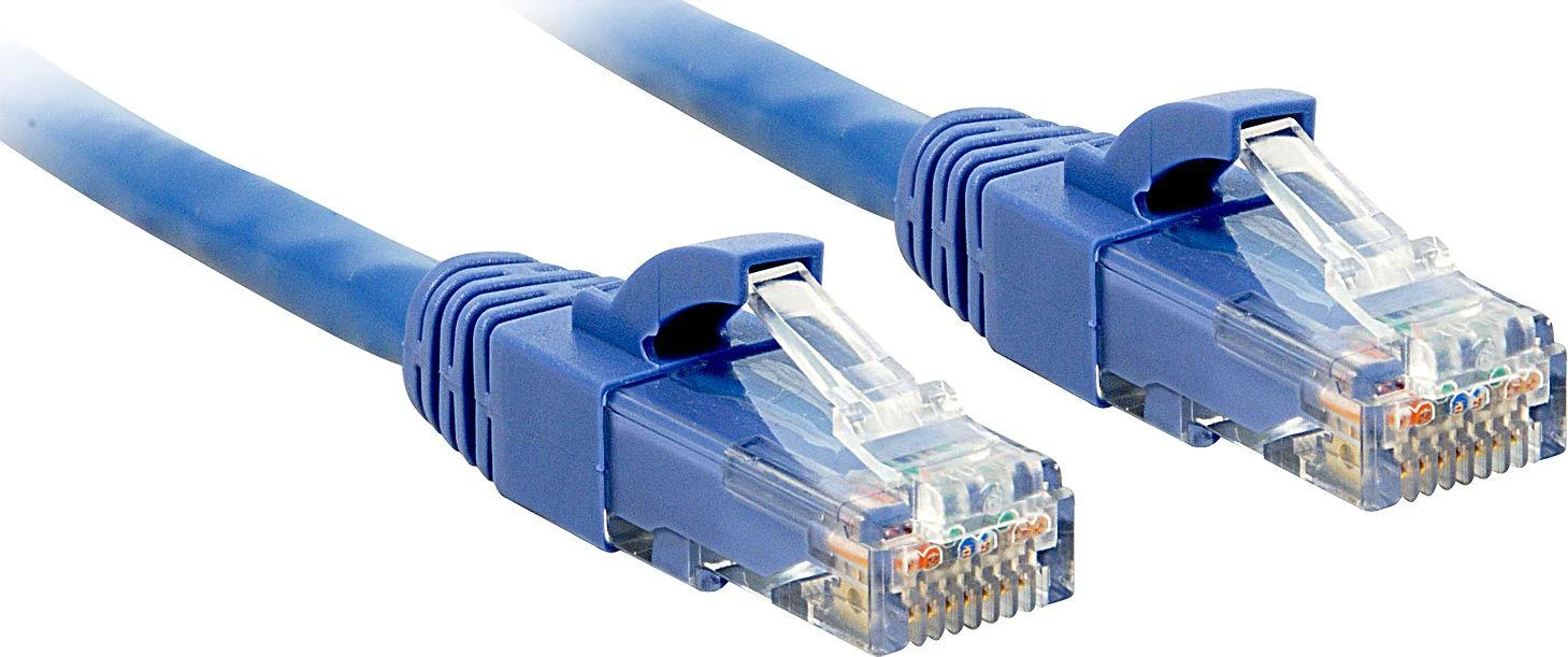 Tinklo Kabelis - LINDY Cat.6 U/UTP Tinklo Kabelis, RJ45, M/M, 250MHz, 2 m, Mėlynas