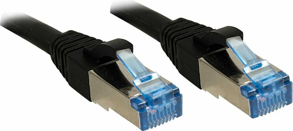 Tinklo Kabelis - LINDY Cat.6A S/FTP LSZH Tinklo Kabelis, RJ45, M/M, 500MHz, 0.3 m, Juodas