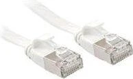 Tinklo Kabelis - LINDY Cat.6A U/FTP Plokščias Tinklo Kabelis, RJ45, M/M, 500MHz, 32AWG, 10 m, Baltas