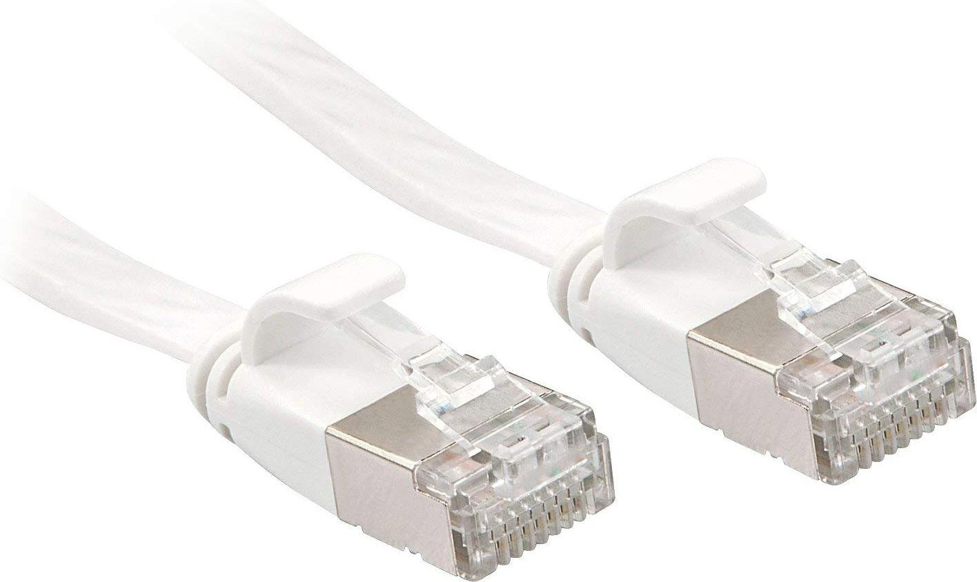 Tinklo Kabelis - LINDY Cat.6A U/FTP Plokščias Tinklo Kabelis, RJ45, M/M, 500MHz, 32AWG, 2 m, Baltas