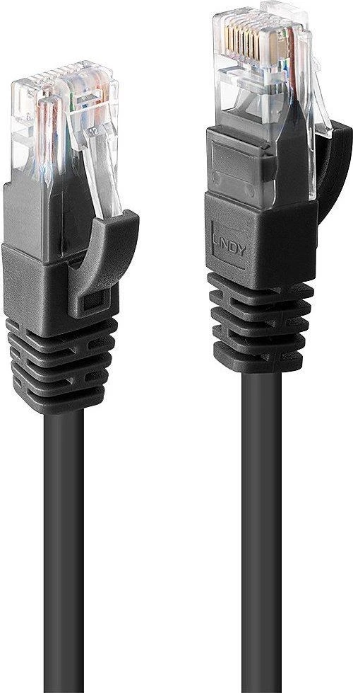 Tinklo Kabelis - LINDY Cat.6 U/UTP Tinklo Kabelis, RJ45, M/M, 250MHz, 10 m, Juodas