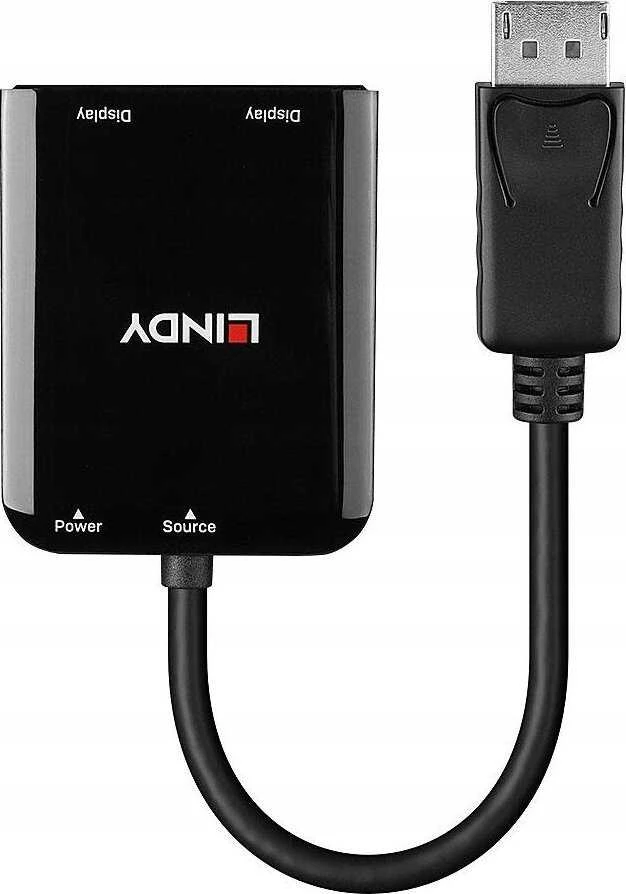Lindy DisplayPort arba 2x HDMI MST juoda
