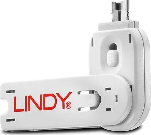USB Jungties Blokatoriaus Raktas - Lindy Nr. 40624 USB Type A, Baltas