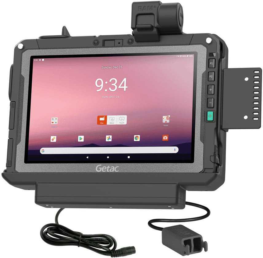 RamMounts RAM? Maitinimas + dviguba USB duomenų stotelė, skirta „Getac ZX10“