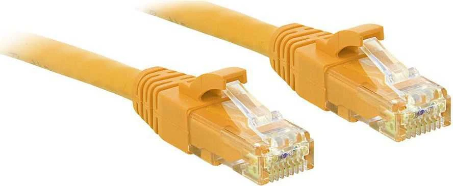 Tinklo Kabelis - LINDY Cat.6 U/UTP Tinklo Kabelis, RJ45, M/M, 250MHz, 7.5 m, Geltonas