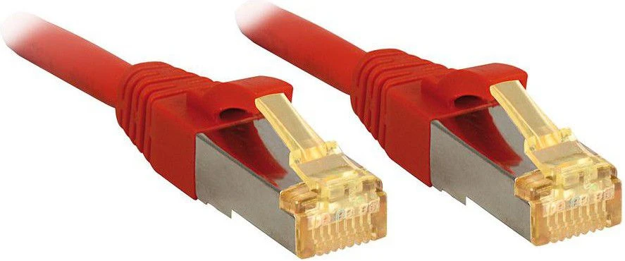 Tinklo Kabelis - LINDY RJ45 Tinklo Kabelis S/FTP LSOH, Cat.6A Kištukas, Cat.7 Neapdirbtas Kabelis, 30 m, Raudonas