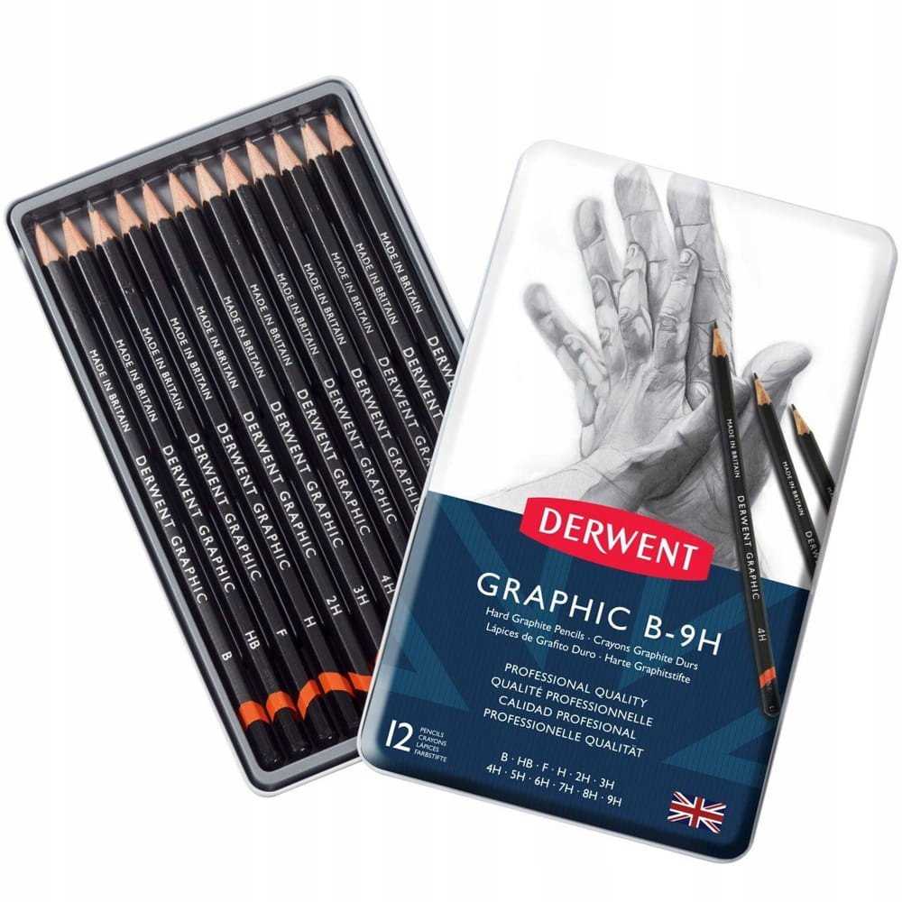 Linex Derwent Graphic blyanter 12 stk sæt ''hard''