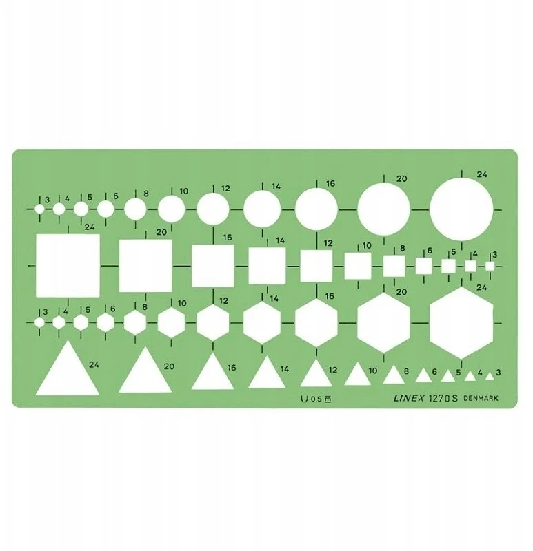 Linex Szablon 1.0 mm Desk ruler