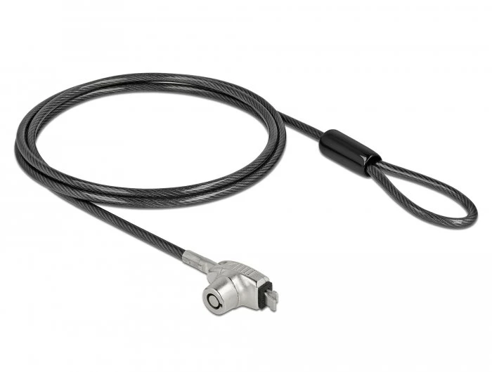 Delock Navilock 20691, 1,5 m, raktas, plienas, juodas, sidabrinis