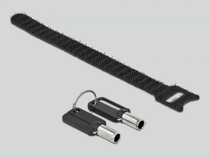 Delock Navilock 20691, 1,5 m, raktas, plienas, juodas, sidabrinis